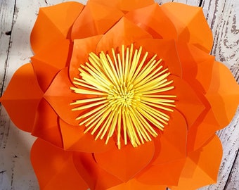 Paper Flower Template  PDF and SVG files,svg flower  center and video tutorial for flower and flower center #54