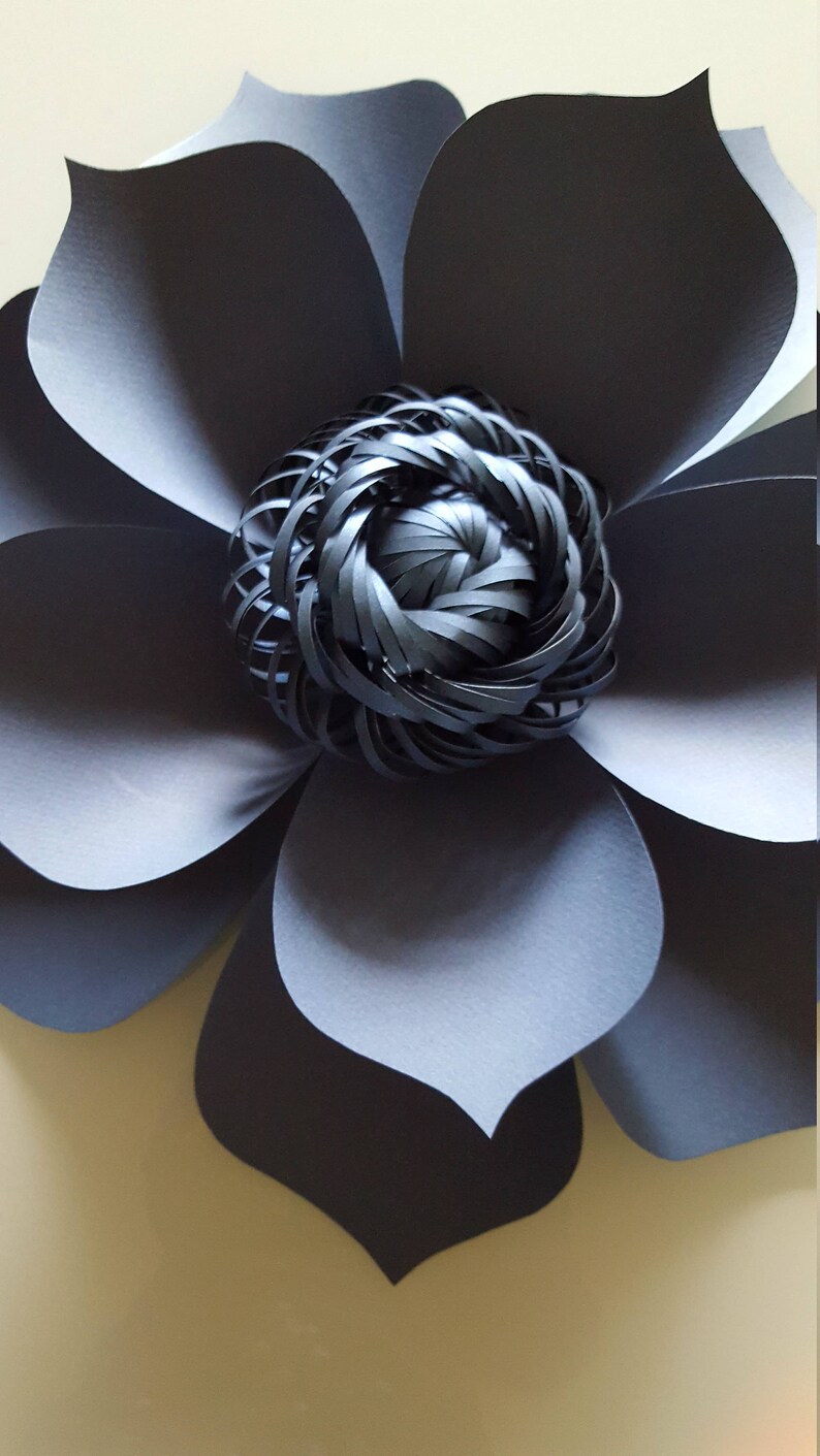 Paper Flower Template PDF and SVg digital files and SVG file for loopy centre #1 as on photo