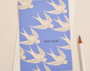 New Baby Blue Greetings Card