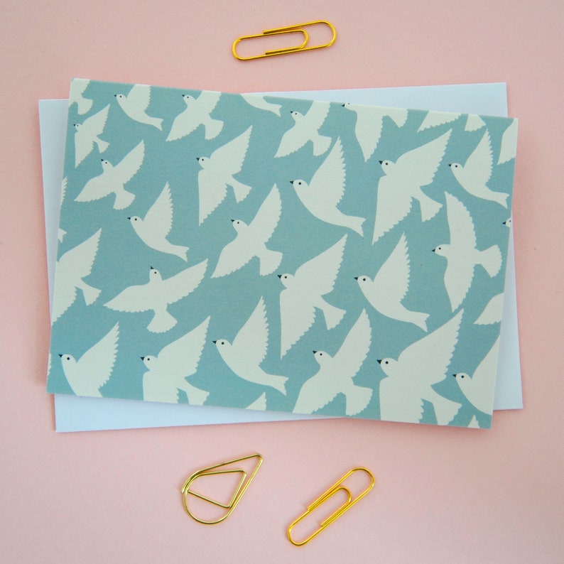bird print multi pack of notecards thank you cards etsy