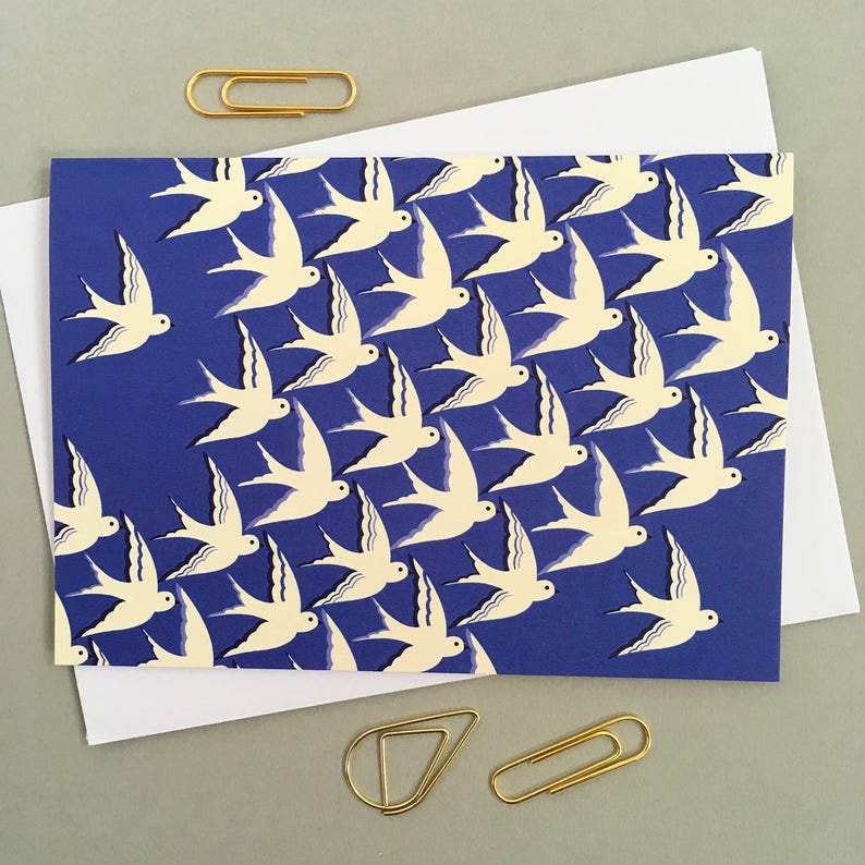 Bird print multi pack of notecards / Thank you card set. image 8