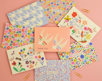 Coffret cadeau jolies cartes de remerciement pour notes