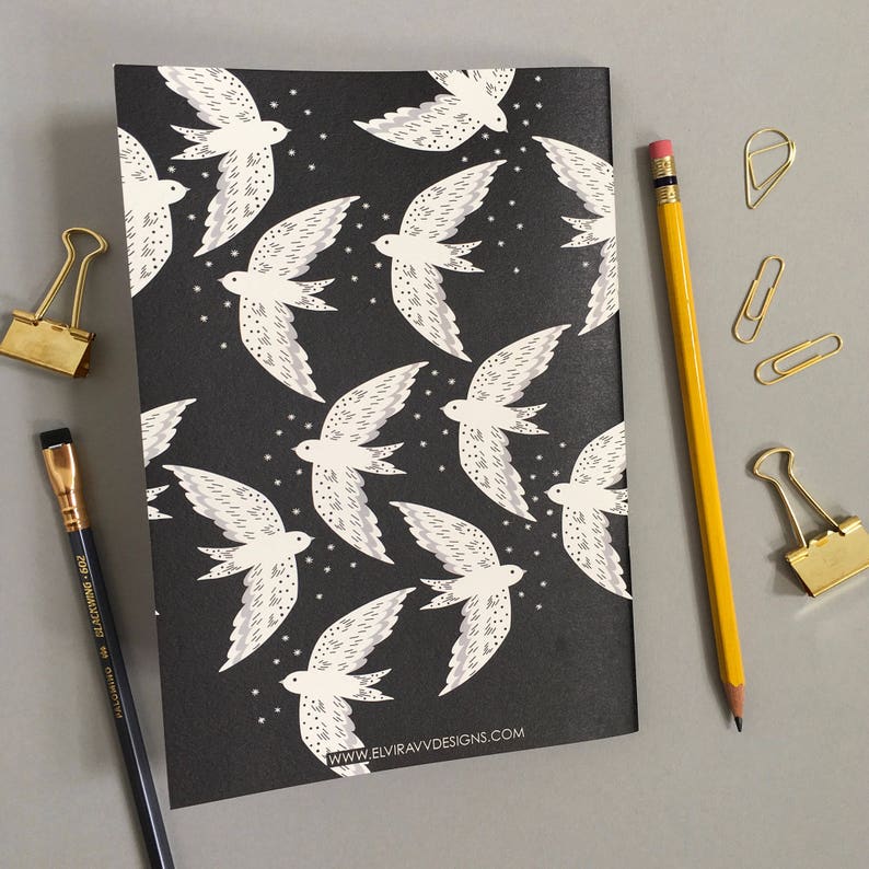 A5 Bird Print Notebook Birthday gift Mother/'s day gift