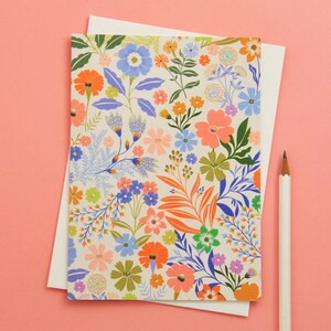Blossom floral Illustrierte Grußkarte