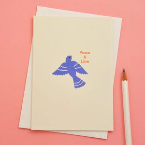 Biglietto di auguri di pace e amore
