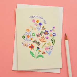 Alles Gute zum Geburtstag Blumengrüße Karte
