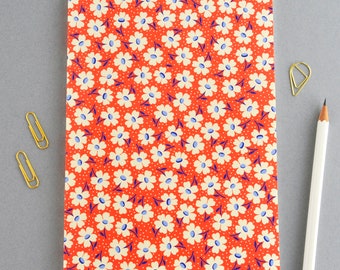 Floral in Red Perfect Bound A5 Notebook