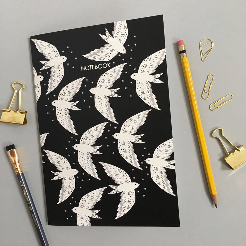 A5 Bird Print Notebook Birthday gift Mother/'s day gift