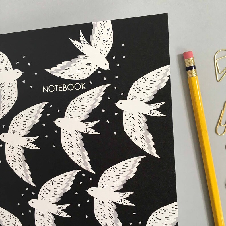 A5 Bird Print Notebook Birthday gift Mother/'s day gift