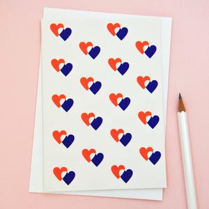 Love Hearts Valentine&#39;s Greetings Card