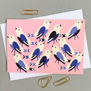 Bird print multi pack of notecards / Thank you card set. image 6