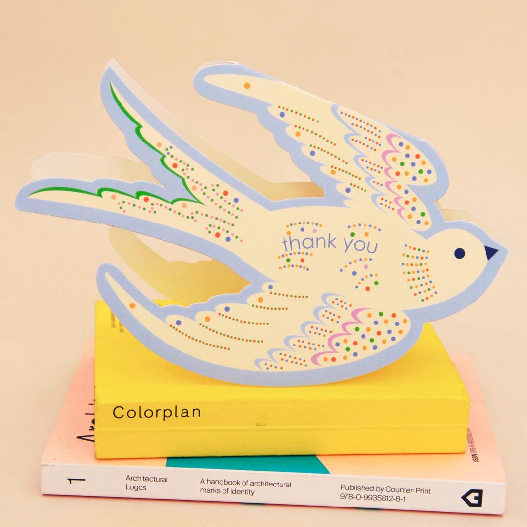 Die Cut Rocking Bird Thank You Cards – Pack of 4 - Etsy