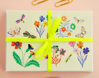 Conjunto de cartões de agradecimento Birds & Bees
