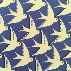 Bird's in flight Blue Greetings Card / Blank inside / Birthday Card image 2