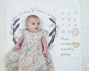 personalised baby age mat
