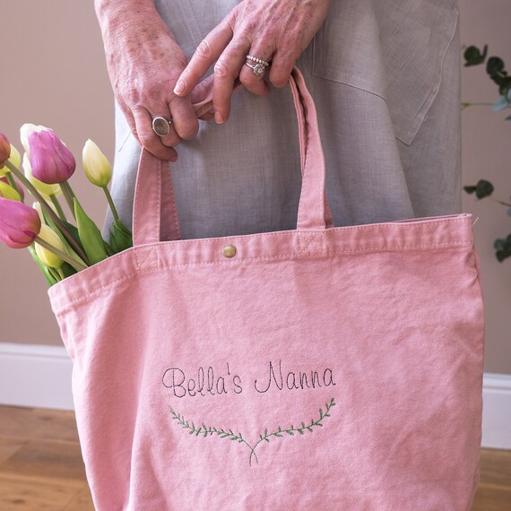 personalised canvas beach bag