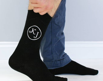 Personalised Socks - Monogram Socks - Personalized Socks - Initial Socks - Gifts for Dad - Fathers Day Gifts - Wedding Socks - Men's Socks