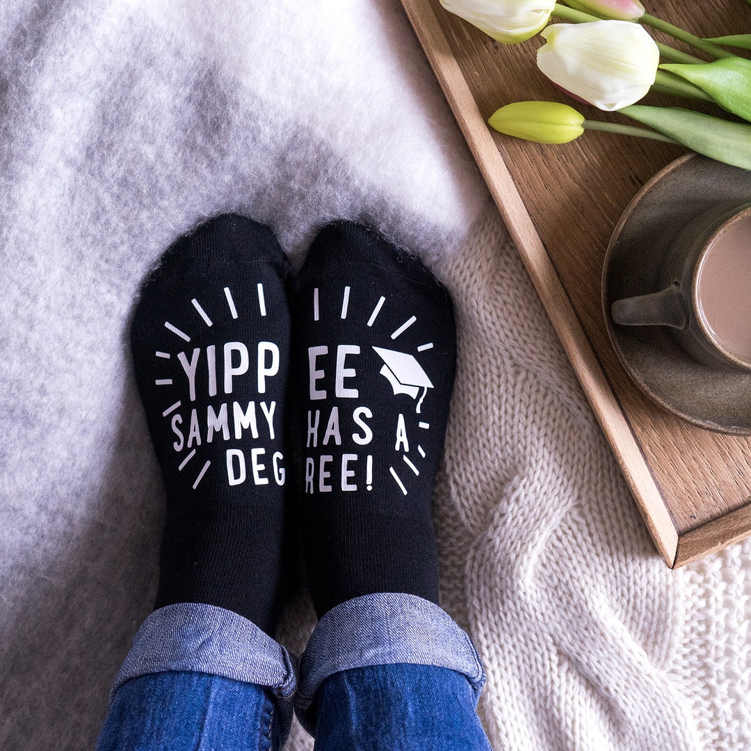 Graduation Socks- Degree Gift - Graduation Gift for Him - Graduation ...