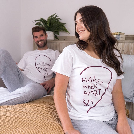 Pijamas para parejas Pijamas Valetines Regalos de San - Etsy España