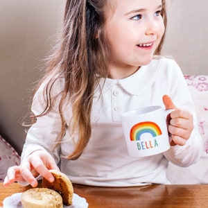 Rainbow Mug - Kids Rainbow Mug - Kids Mug Christmas Gift - Mug For Kids - Personalised Children&#39;s Mug - Children&#39;s Rainbow Mug