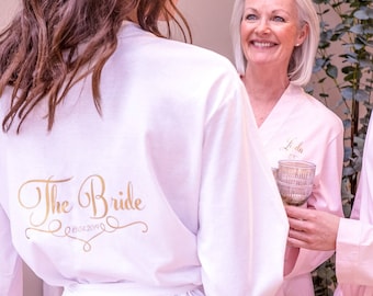 Bridal Robe - Bridal Party Robes - Personalized Bridal Robe - Flower Girl Dressing Gown - Personalised Bride Dressing Gown