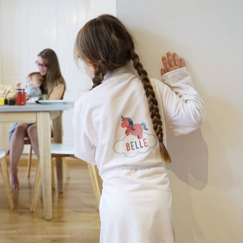 Girls unicorn dressing gown deals