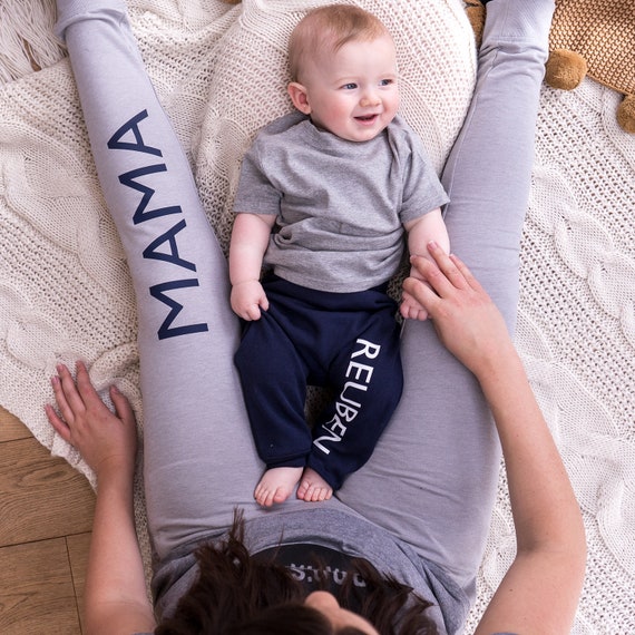 Mama and Me Outfit Personalised Sweatpants Twinning Outfit Mum and