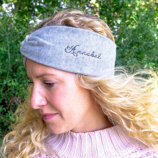 Personalised Winter Headband - Knitted Earwarmer Headband - Custom Headband - Personalized Earwarmer - Headband with Name - Winter Earwarmer