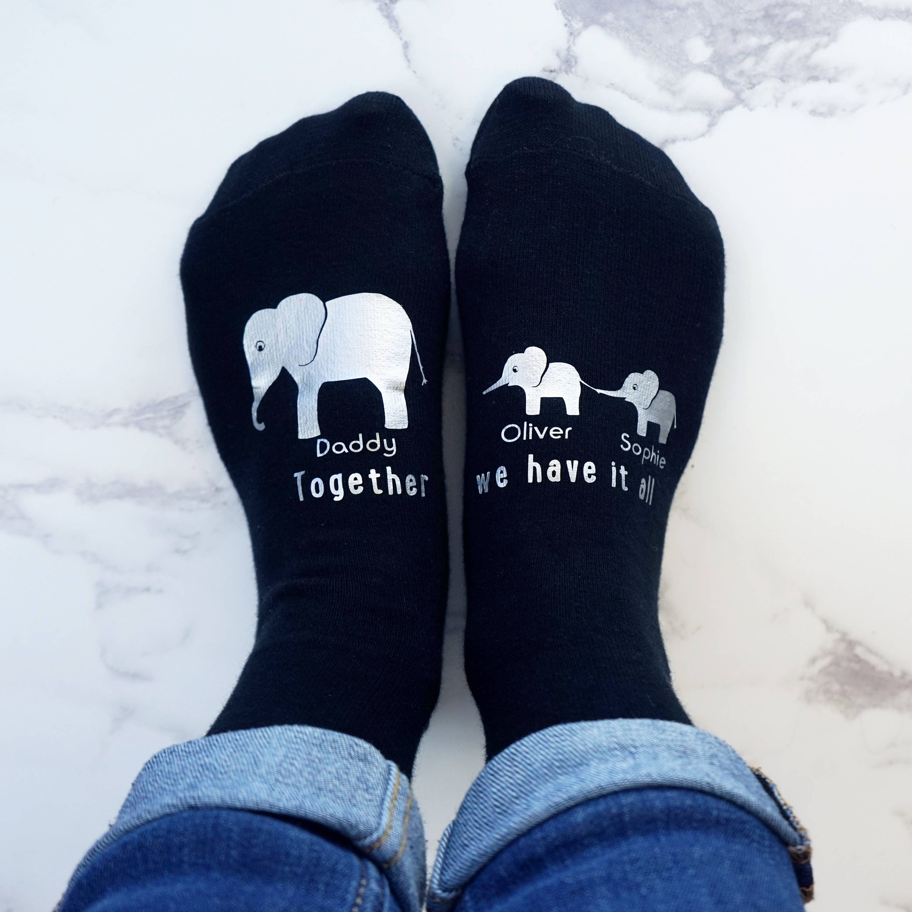 Elephant Socks Personalised Elephant Socks Elephant Gift Etsy UK