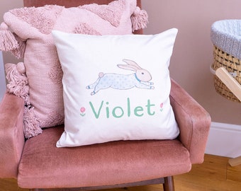 Personalised Bunny Cushion - Bunny Gifts - Bunny Rabbit Cushion - Personalized Rabbit Cushion - Fair Trade Gifts - Gifts For Easter