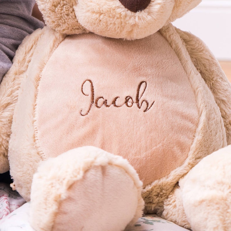 Personalised Teddy Bear Teddy Soft Toy Teddy Bear Baby Shower Gifts Gifts for Kids Embroidered Bear Personalised Soft Toy image 3