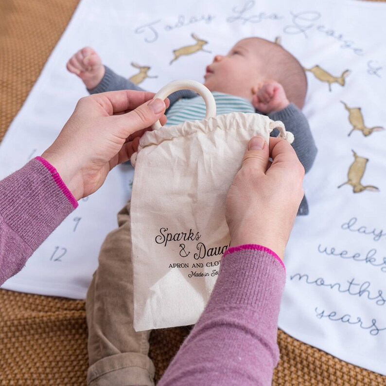 Bunny Baby Blanket Baby Age Blanket Baby Milestone Blanket Etsy