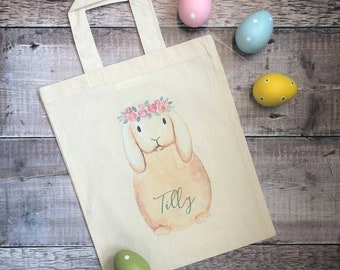 Easter Bag - Easter Hunt Bag - Kids Party Bag - Personalised Easter Bag  - Bunny Bag - Personalised Bunny Bag - Children's Bag