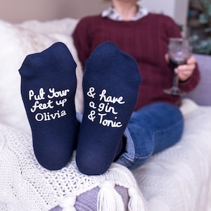 Gin and Tonic Gift  - Gin and Tonic Socks - Personalised Socks -  Gin Gift - Gin Socks - Novelty Socks - Womens Socks - Personalized Socks