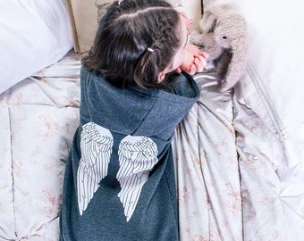 Angel Onesie - Kids Angel Onesie - Childrens Angel Onesie - Angel Wings Onesie - Personalised Angel Onesie - Grey Onesie - Kids Grey Onesie