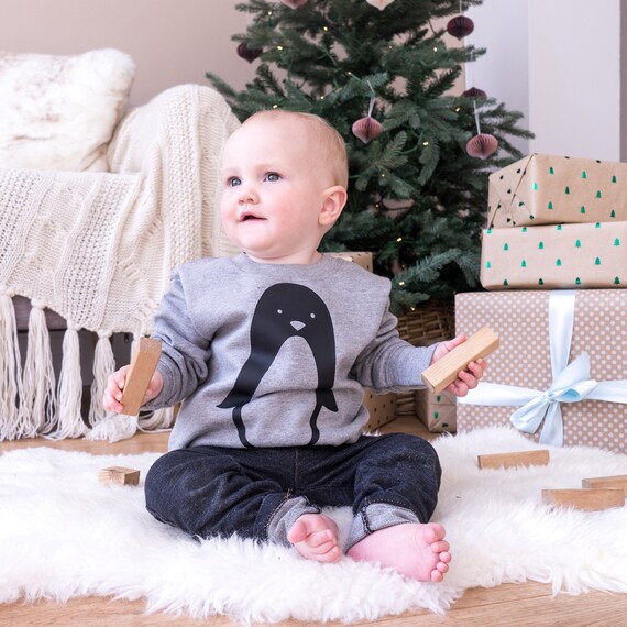 Penguin Jumper Kids Penguin Jumper Penguin Christmas Jumper Children s Penguin Christmas Jumper Penguin Sweater Etsy Mexico