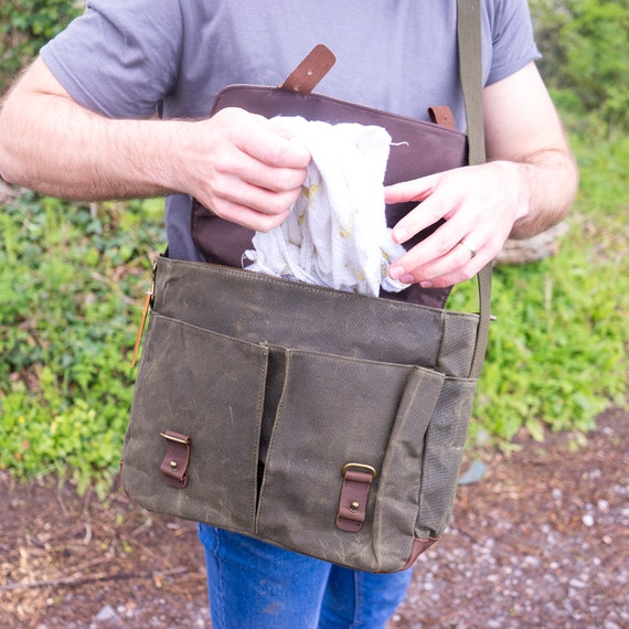 Men's Changing Bag Men's Changing Satchel Waxed 