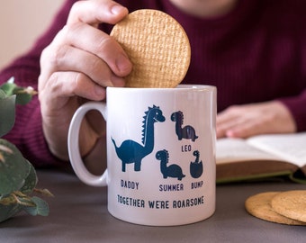 Daddy Dinosaur Mug - Daddy and Me Dinosaur Mug - Personalised Dinosaur Mug - Dinosaur Mug - Dinosaur Mug for Dad - Dad and Kids Mug