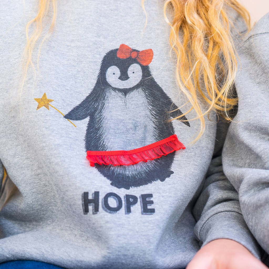 Personalisierter Kinder Weihnachtspullover Pinguin Pullover