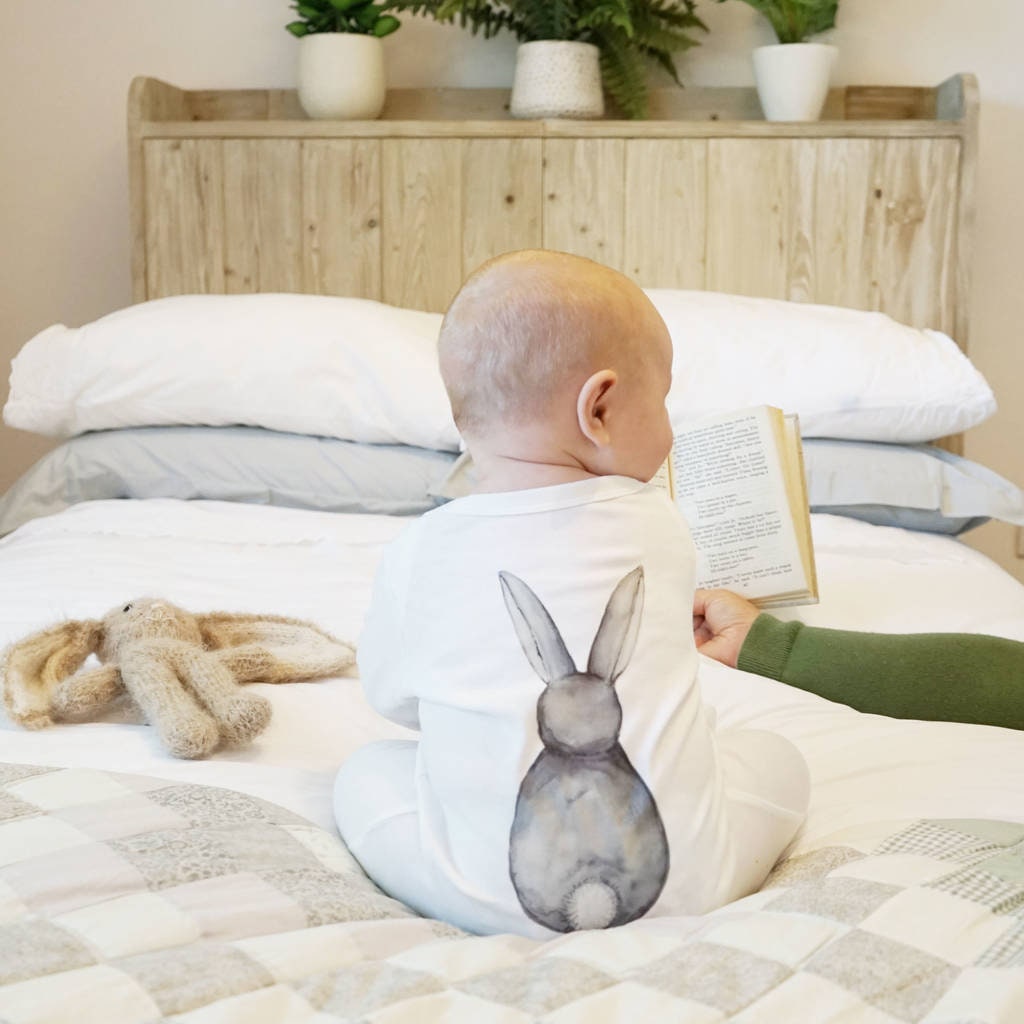 Mayoral Aqua Bunny Print Sleepsuit Set