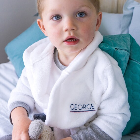 Personalised Bath Robe, Baby Hooded Dressing Gown, Grey Fleece Dressing Gown,  Personalised Kids Bath Robe, Boy Girl Bath Robe - Etsy