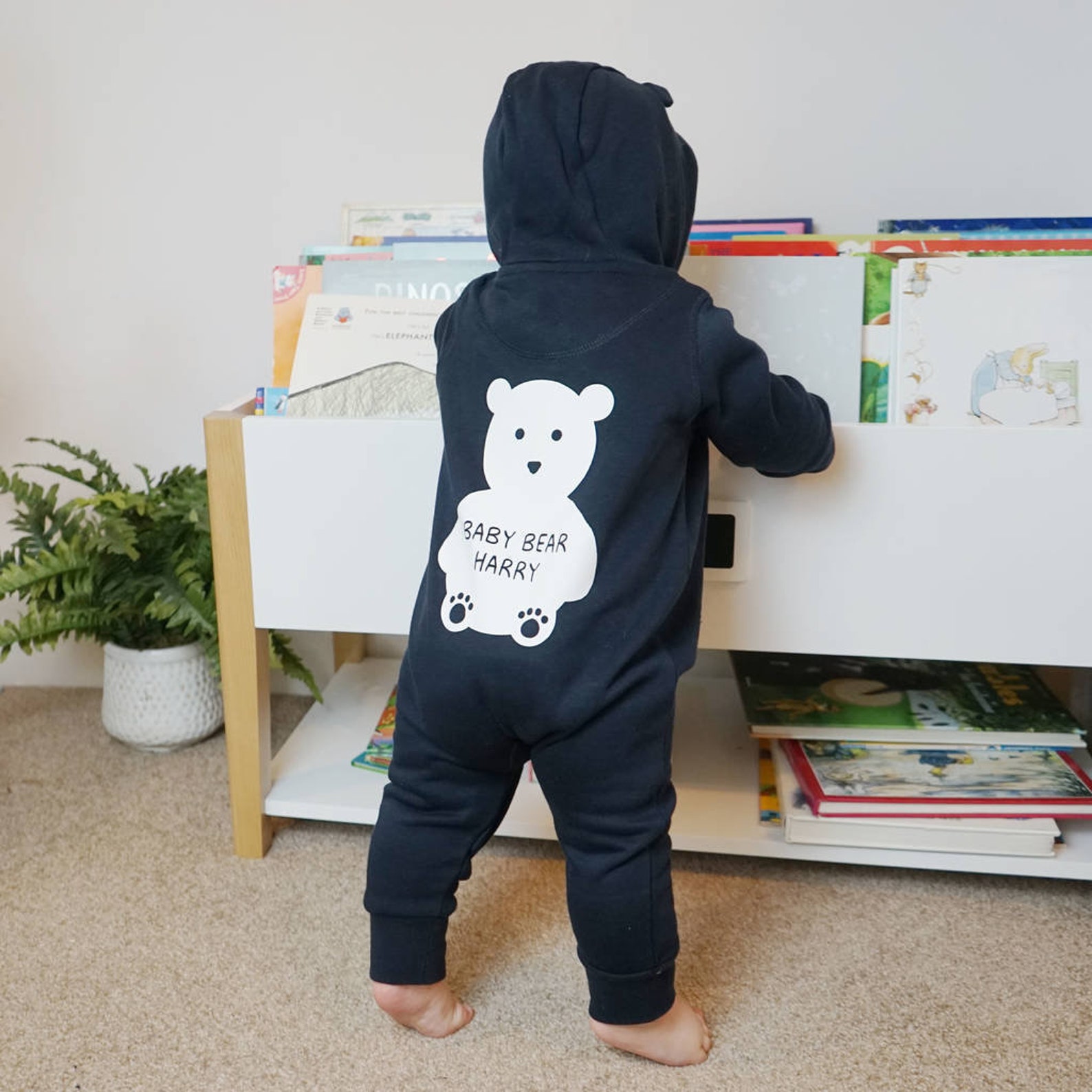 Baby Bear Onesie Baby Bear All In One Bear Ears Onesie Etsy