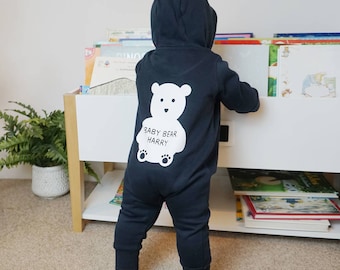 Baby Bear Onesie - Baby Bear All In One - Bear Ears Onesie - Bear Ears Baby Clothes - Personalised Onesie - Baby Onesie - Baby Romper