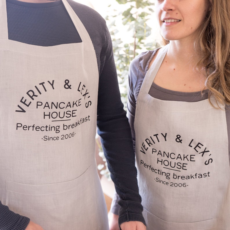 Couples Apron Couples Apron Set Linen Apron Set Apron Etsy UK