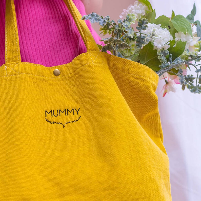 Mum and Child Matching Gifts for Mum Personalized Tote Bags Matching Bags Personalised Shopper Bags Cotton Tote Bags Canvas Bags