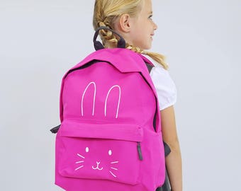 Bunny Backpack - Back to School backpack - Bunny Bag - Bunny Face Bag - Bunny Face Children's backpack