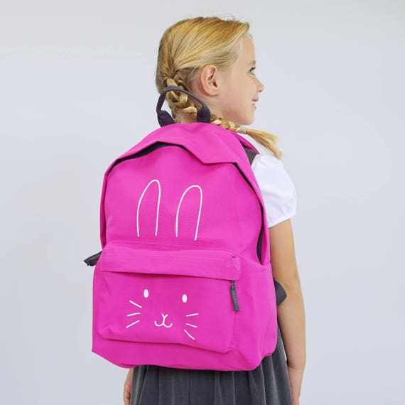 Bunny Backpack - Back to School backpack - Bunny Bag - Bunny Face Bag -  Bunny Face Children's backpack