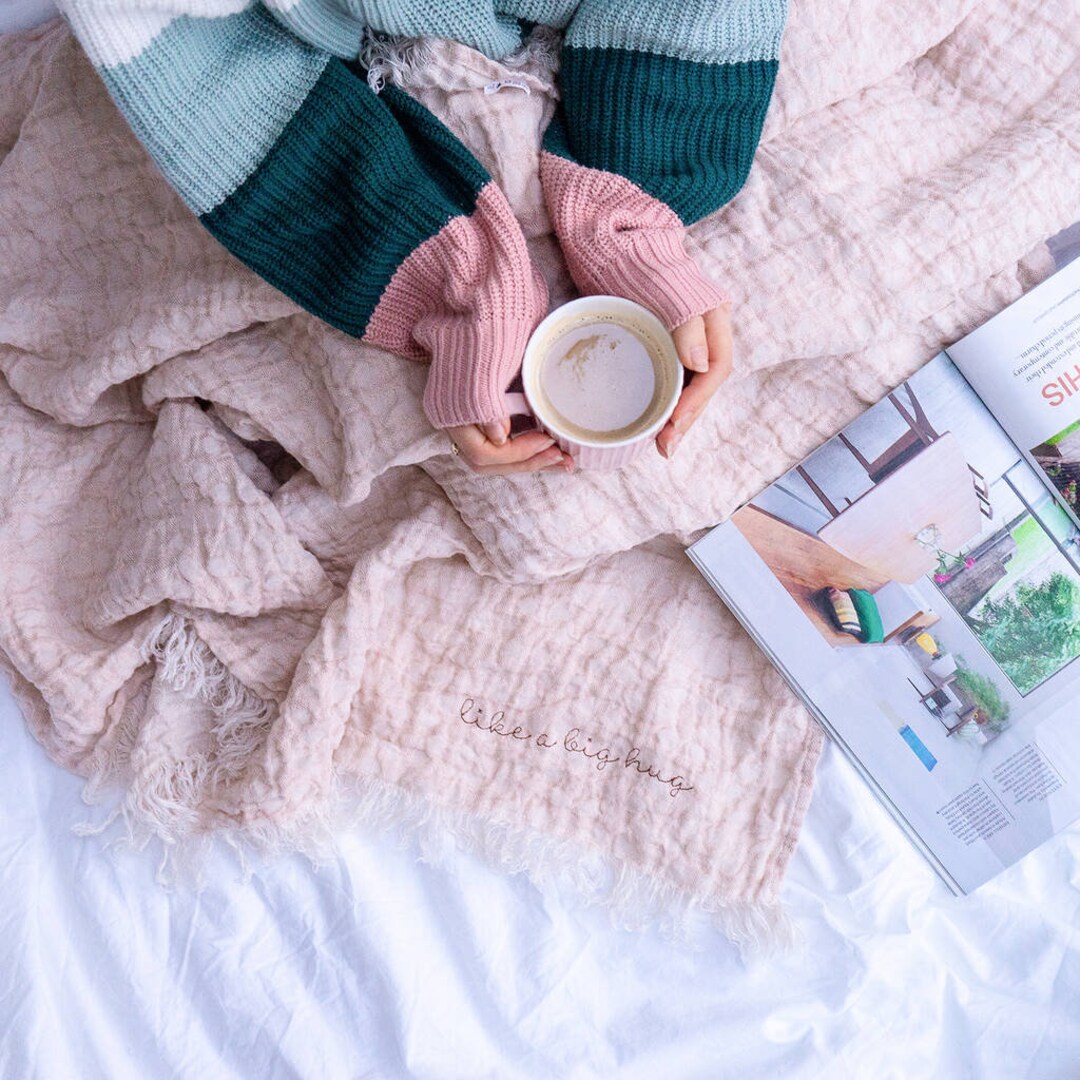 Send a Hug Send a Hug Gift Hug Blanket Hug Throw Linen Throw