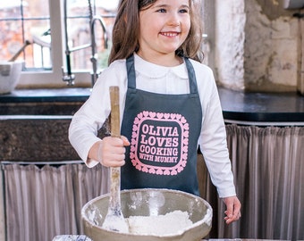 Tablier personnalisé pour enfants - Tablier de pâtisserie pour enfants - Tablier pour enfants - Tablier personnalisé - Cuisine pour enfants - Petit chef - Tablier prénom - boulanger junior