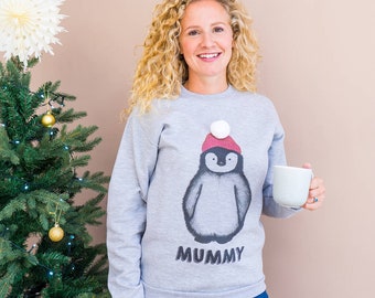 Penguin Christmas Jumper - Animal Christmas Jumper - Personalized Christmas Sweater - Penguin Sweater - Personalised Christmas Jumper